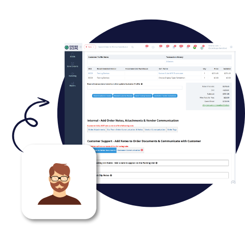 OrderScope's Customer Care Dashboard OrderScope's Customer Care Dashboard